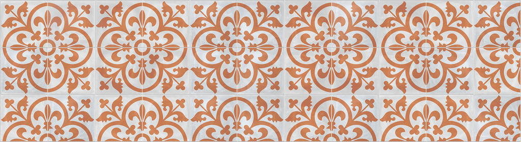 Carreaux ciment du Mékong collection Angkor orange