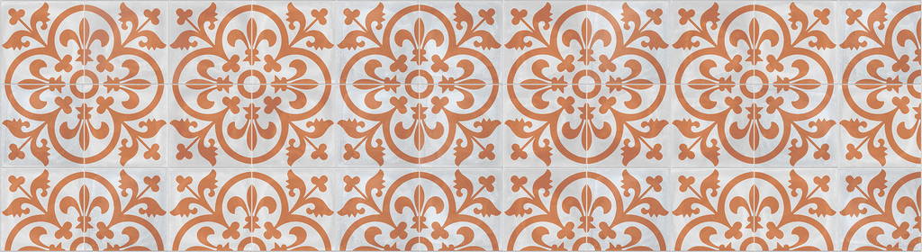 Carreaux ciment du Mékong collection Angkor orange