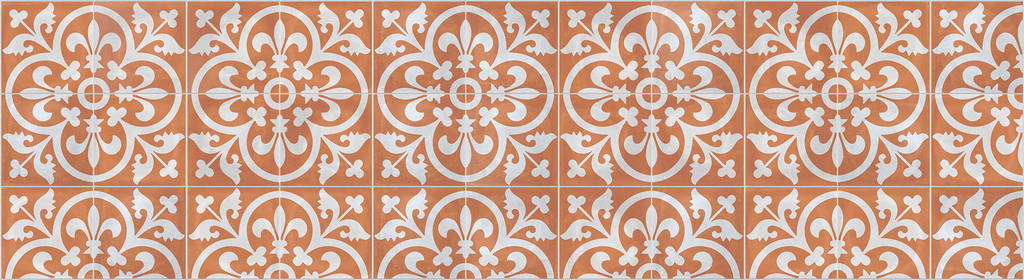 Carreaux ciment du Mékong collection Angkor orange